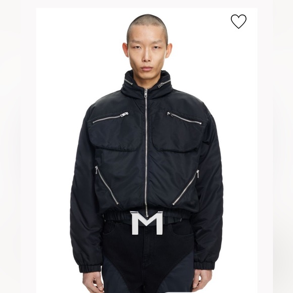 MUGLER H&M Black Nylon Parachute Jacket NWT Men’s Size XL, Ready to Ship 🚢 - Picture 2 of 10